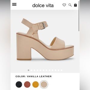 Dolce Vita Elly Platform Sandal in Vanilla *New in Box*
